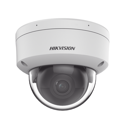 Domo IP 4 Megapixel / Lente 2.8 mm / 40 mts IR / Exterior IP67 / IK10 / Microfono Integrado / DARKFIGHTER / Audio y Alarma I/O / PoE / ONVIF / Micro SD / 4 Analíticos: AcuSense, Detección Facial, Conteo de Personas por Cruce y Zona