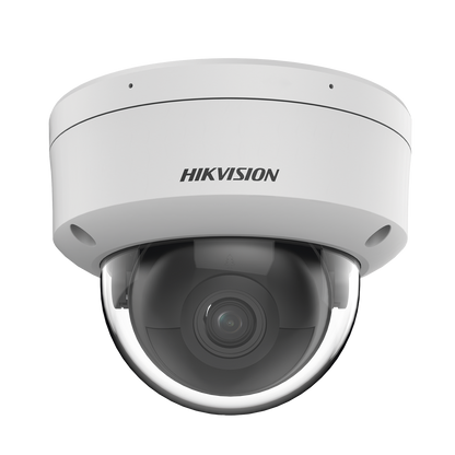 Domo IP 6 Megapixel / Lente 2.8 mm / 40 mts IR / Exterior IP67 / IK10 / Microfono Integrado / DARKFIGHTER / Audio y Alarma I/O / PoE / ONVIF / Micro SD / 4 Analíticos: AcuSense, Deteccion Facial, Conteo de Personas por Cruce y Zona