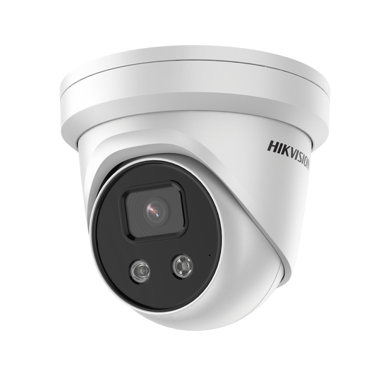 Turret IP 8 Megapixel  / Lente 2.8 mm / Micrófono Integrado / 40 mts IR / Exterior IP67 / WDR 120 dB / Entrada y salida Audio y Alarma / Captura Facial / Onvif / MicroSD