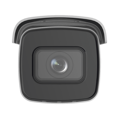 Bala IP 4 Megapixel / Lente Mot. 7 a 35 mm / 80 mts IR EXIR / Exterior IP67 / IK10 / WDR 120 dB / PoE + / MicroSD / 4 Analíticos: AcuSense, Deteccion Facial, Conteo de Personas por Cruce y Zona
