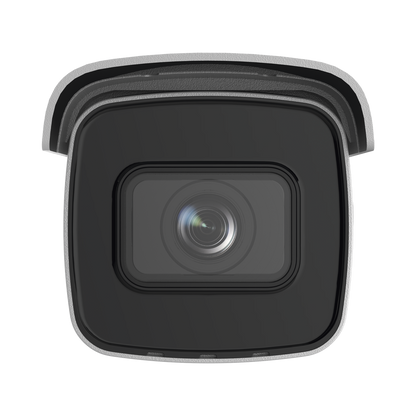 Bala IP 8 Megapixel (4K) / Lente Mot. 2.7 a 13.5 mm / 60 mts IR EXIR / Exterior IP66 / IK10 / DARKFIGHTER / Audio y Alarma I/O / PoE+ / ONVIF / Micro SD / 4 Analíticos: AcuSense, Deteccion Facial, Conteo de Personas por Cruce y Zona