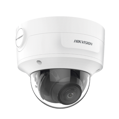 Domo IP 6 Megapixel / Lente Mot. 2.7 a 13.5 mm / 40 mts IR EXIR / Conteo de Personas / Captura Facial / IP67 / IK10 / WDR 120 dB / PoE+ / Alarmas y Audio I/O / ACUSENSE / Micro SD / DarkFighter
