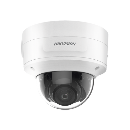 Domo IP 8 Megapixel (4K) / Lente Mot. 2.7 a 13.5 mm / 40 mts IR EXIR / Exterior IP66 / IK10 / DARKFIGHTER / Audio y Alarma I/O / PoE+ / ONVIF / Micro SD / 4 Analíticos: AcuSense, Deteccion Facial, Conteo de Personas por Cruce y Zona