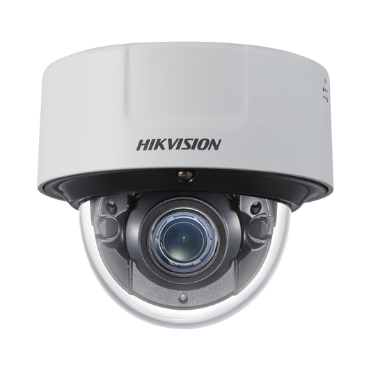 Domo IP 4 Megapixel / 30 mts IR EXIR / Lente motorizado 2.8-12 mm / IK10 / H.265+ / 60 fps / WDR 140dB / Entradas y Salidas de audio y alarma