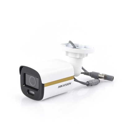 [ColorVu] Bala TURBOHD 4K (8 Megapixel) / Imagen a Color 24/7 / Lente 2.8 mm / METAL / Luz Blanca 20 mts / Exterior IP67 / WDR 130 dB