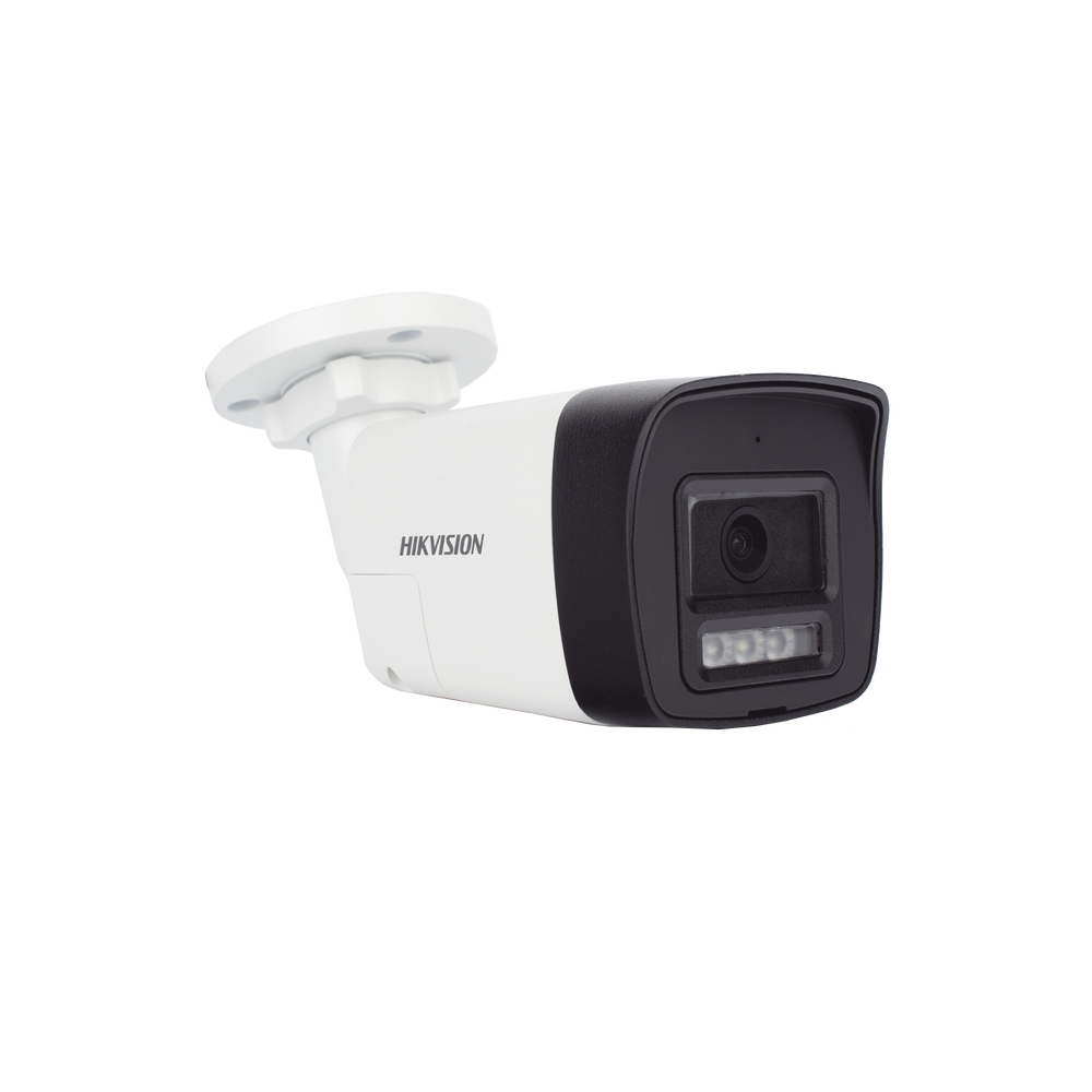 [Audio Bidireccional + Dual Light + ColorVu] Bala TURBOHD 2 Megapixel (1080p) / Lente 2.8 mm / 30 mts IR EXIR + 20 mts Luz Blanca / Micrófono y Bocina Integrado / Exterior IP67 / Metal / dWDR