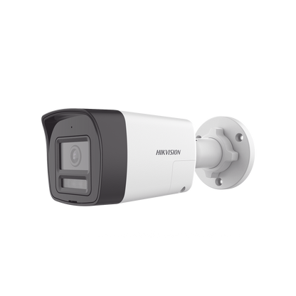 [Audio Bidireccional + Dual Light + ColorVu] Bala TURBOHD 2 Megapixel (1080p) / Lente 2.8 mm / 30 mts IR EXIR + 20 mts Luz Blanca / Micrófono y Bocina Integrado / Exterior IP67 / Metal / dWDR