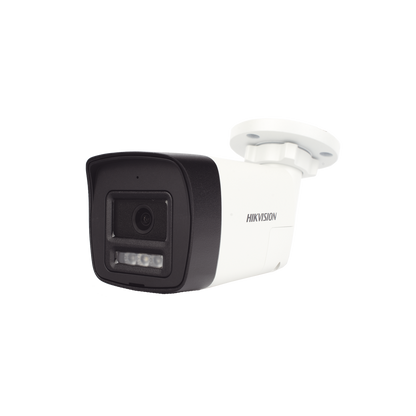 [Audio Bidireccional + Dual Light + ColorVu] Bala TURBOHD 3K  (5 Megapixel) / Lente 2.8 mm Angulo de vision 112° / 30 mts IR EXIR + 20 mts Luz Blanca / Micrófono y Bocina Integrado / Exterior IP67 / Metal / dWDR