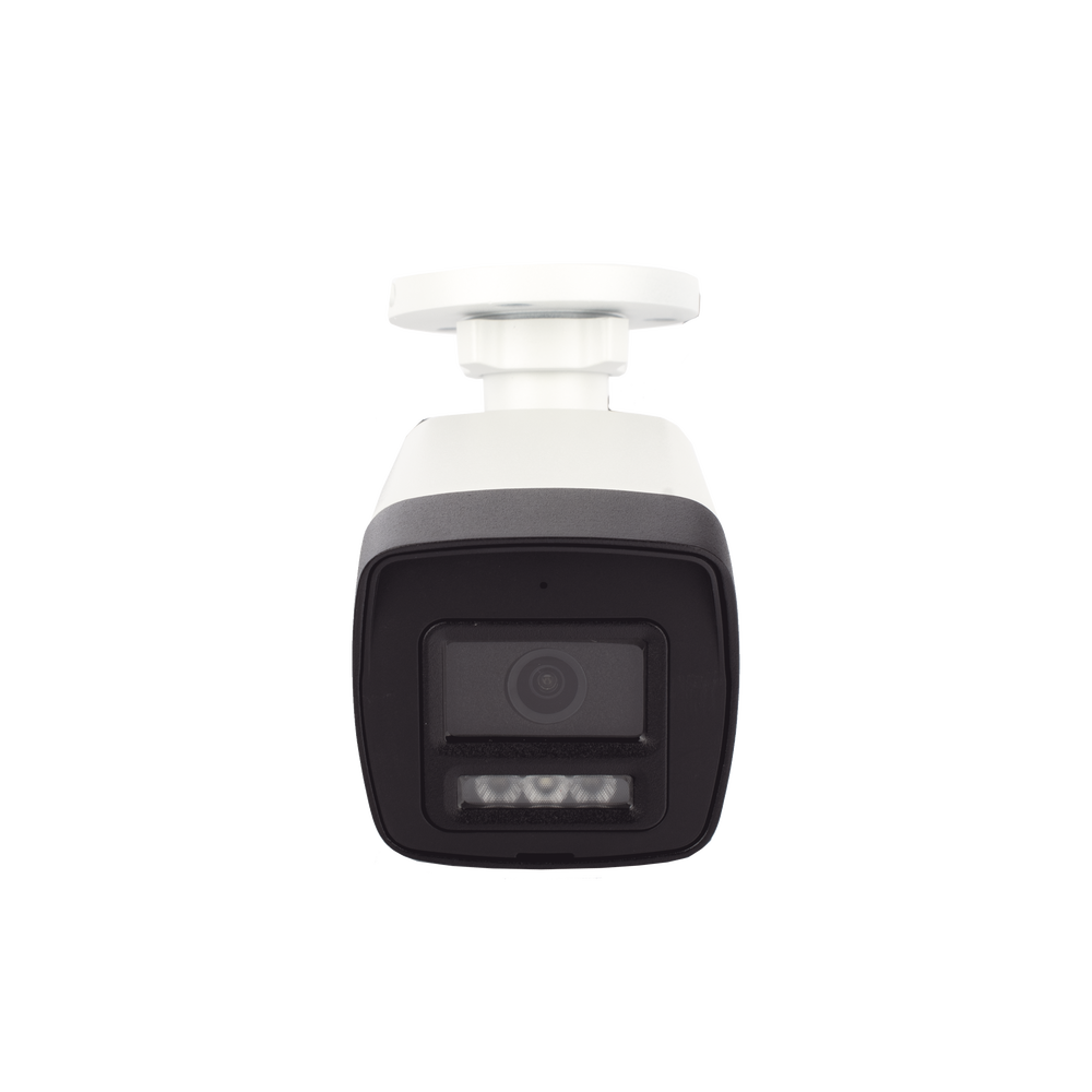 [Audio Bidireccional + Dual Light + ColorVu] Bala TURBOHD 3K  (5 Megapixel) / Lente 2.8 mm Angulo de vision 112° / 30 mts IR EXIR + 20 mts Luz Blanca / Micrófono y Bocina Integrado / Exterior IP67 / Metal / dWDR