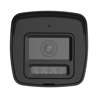 [Audio Bidireccional + Dual Light + ColorVu] Bala TURBOHD 4K (8 Megapixel) / Lente 2.8 mm / 30 mts IR EXIR + 20 mts Luz Blanca / Micrófono y Bocina Integrado / Exterior IP67 / Metal / dWDR
