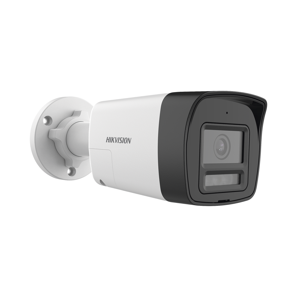 [Audio Bidireccional + Sirena & Estrobo + Dual Light + ColorVu] Bala TURBOHD 4K (8 Megapixel) / Lente 2.8 mm / 30 mts IR EXIR + 20 mts Luz Blanca / Micrófono y Bocina Integrado / Exterior IP67 / Metal / dWDR