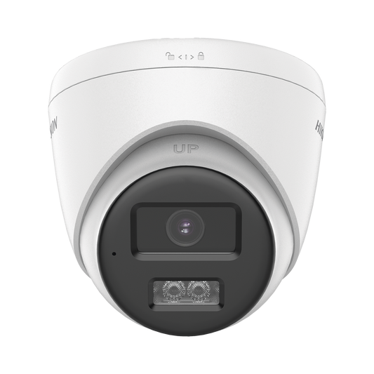 [Audio Bidireccional + Sirena & Estrobo + Dual Light + ColorVu] Turret TURBOHD 4K (8 Megapixel)  / Lente 2.8 mm / 40 mts IR EXIR + 40 mts Luz Blanca / Sirena / Micrófono y Bocina Integrado / Exterior IP67 / dWDR