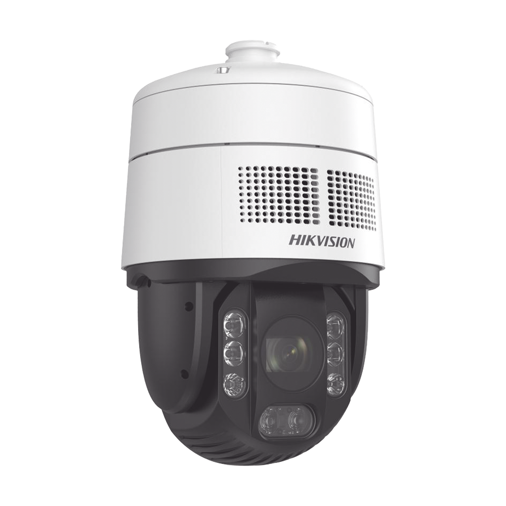 [PROTECCIÓN ACTIVA] Domo PTZ IP 4 Megapixel / 32X Zoom / 200 mts IR / Potente Alerta Audible y Luz Estroboscópica hasta 100 Metros / ACUSENSE / IP67 / IK10 /  / Autoseguimiento 2.0 / Hi-PoE / DARKFIGHTER / Rapid Focus / Micro SD