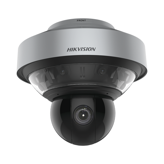 Domo PanoVu series / Vista Panorámica 180° / 4 Lentes de 4 Megapixel + PTZ 4 Megapixel de 40X Zoom / Posicionamiento 3D / IP66 / IK10 / WDR 120 dB / microSD