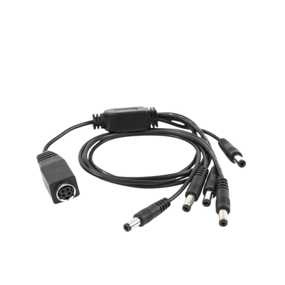 Cable con 5 Vías para Alimentar 4 Cámaras TurboHD y DVR TurboHD Epcom / Hikvision