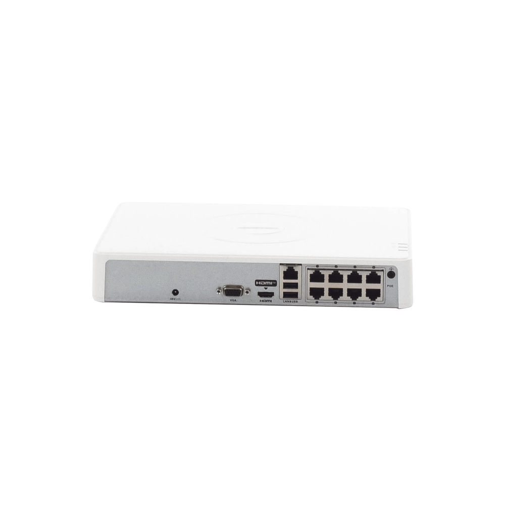 NVR 4 Megapixel (Compatible con Cámaras ACUSENSE) / 8 canales IP / 8 Puertos PoE /1 Bahía de Disco Duro / Salida de Vídeo Full HD