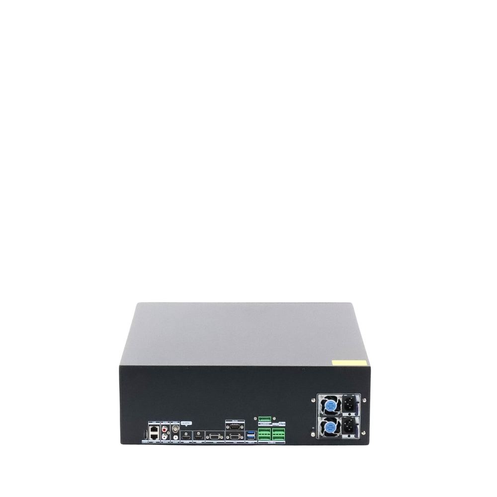 [Doble Poder de Decodificación] NVR 32 Megapixel (8K) / 128 Canales IP / AcuSense / ANPR / Conteo de Personas / 16 Bahías de Disco Duro / 2 Tarjetas de Red / Soporta RAID con Hot Swap / 2 HDMI en 8K / POS / Alarmas I/O  / Smart Search