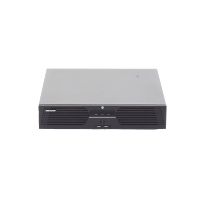 [Doble Poder de Decodificación] NVR 32 Megapixel (8K) / 32 Canales IP / AcuSense / ANPR / Conteo de Personas / Heat Map / 8 Bahías de Disco Duro / 2 Tarjetas de Red / Soporta RAID con Hot Swap / 2 HDMI en 8K / Soporta POS / Alarmas I/O / ACU