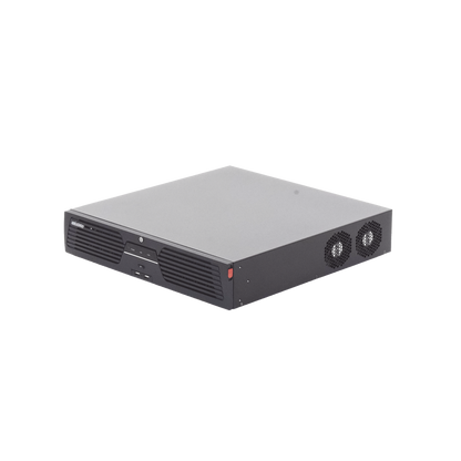[Doble Poder de Decodificación] NVR 32 Megapixel (8K) / 32 Canales IP / AcuSense / ANPR / Conteo de Personas / Heat Map / 8 Bahías de Disco Duro / 2 Tarjetas de Red / Soporta RAID con Hot Swap / 2 HDMI en 8K / Soporta POS / Alarmas I/O / ACU