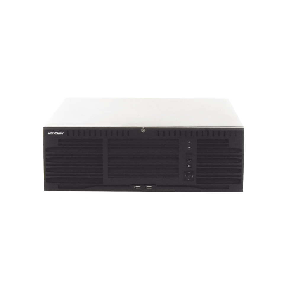 [Doble Poder de Decodificación] NVR 32 Megapixel (8K) / 64 Canales IP / AcuSense / ANPR / Conteo de Personas / Heat Map / 16 Bahías de Disco Duro /  Soporta RAID con Hot Swap / 2 HDMI en 8K / Soporta POS / Alarmas I/O  / Smart Search
