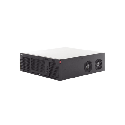 [Doble Poder de Decodificación] NVR 32 Megapixel (8K) / 64 Canales IP / AcuSense / ANPR / Conteo de Personas / Heat Map / 16 Bahías de Disco Duro /  Soporta RAID con Hot Swap / 2 HDMI en 8K / Soporta POS / Alarmas I/O  / Smart Search