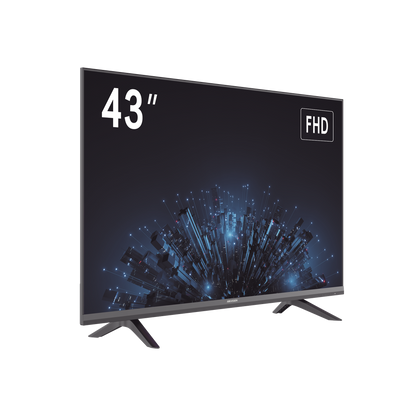 Monitor LED Full HD 43" / Ideal para Oficina y Hogar / Uso 24-7 / Entrada HDMI/VGA/USB / Compatible con Montaje VESA (200 X 200) / Bocinas Integradas