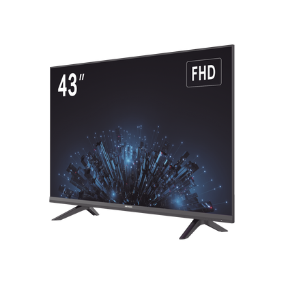 Monitor LED Full HD 43" / Ideal para Oficina y Hogar / Uso 24-7 / Entrada HDMI/VGA/USB / Compatible con Montaje VESA (200 X 200) / Bocinas Integradas