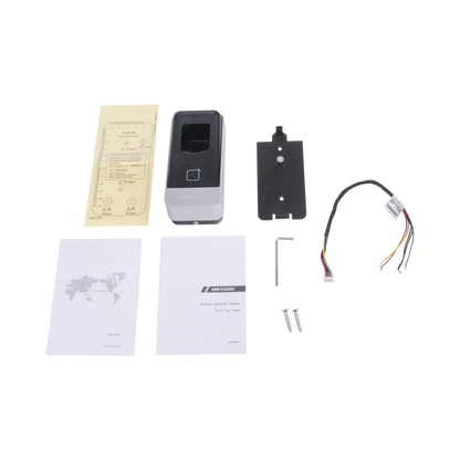 Lector esclavo MIFARE IP65 / Huella Digital / Lector de Tarjetas de Proximidad MiFare / RS-485 / Interior y Exterior / Requiere Panel de Control de Acceso Serie DS-K26 y DS-K27