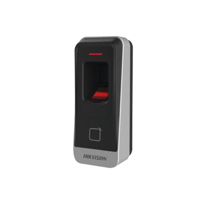 Lector esclavo MIFARE IP65 / Huella Digital / Lector de Tarjetas de Proximidad MiFare / RS-485 / Interior y Exterior / Requiere Panel de Control de Acceso Serie DS-K26 y DS-K27