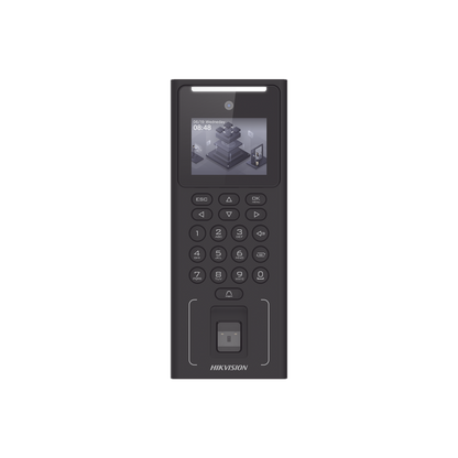 Terminal Facial Min Moe WiFi con Batería de Respaldo / Administrable por Smartphone o Nube /  Acceso y Asistencia / 500 Rostros y Lector de Tarjetas PROX EM / 3,000 Huellas / 3,000 Tarjetas / HIK-IA