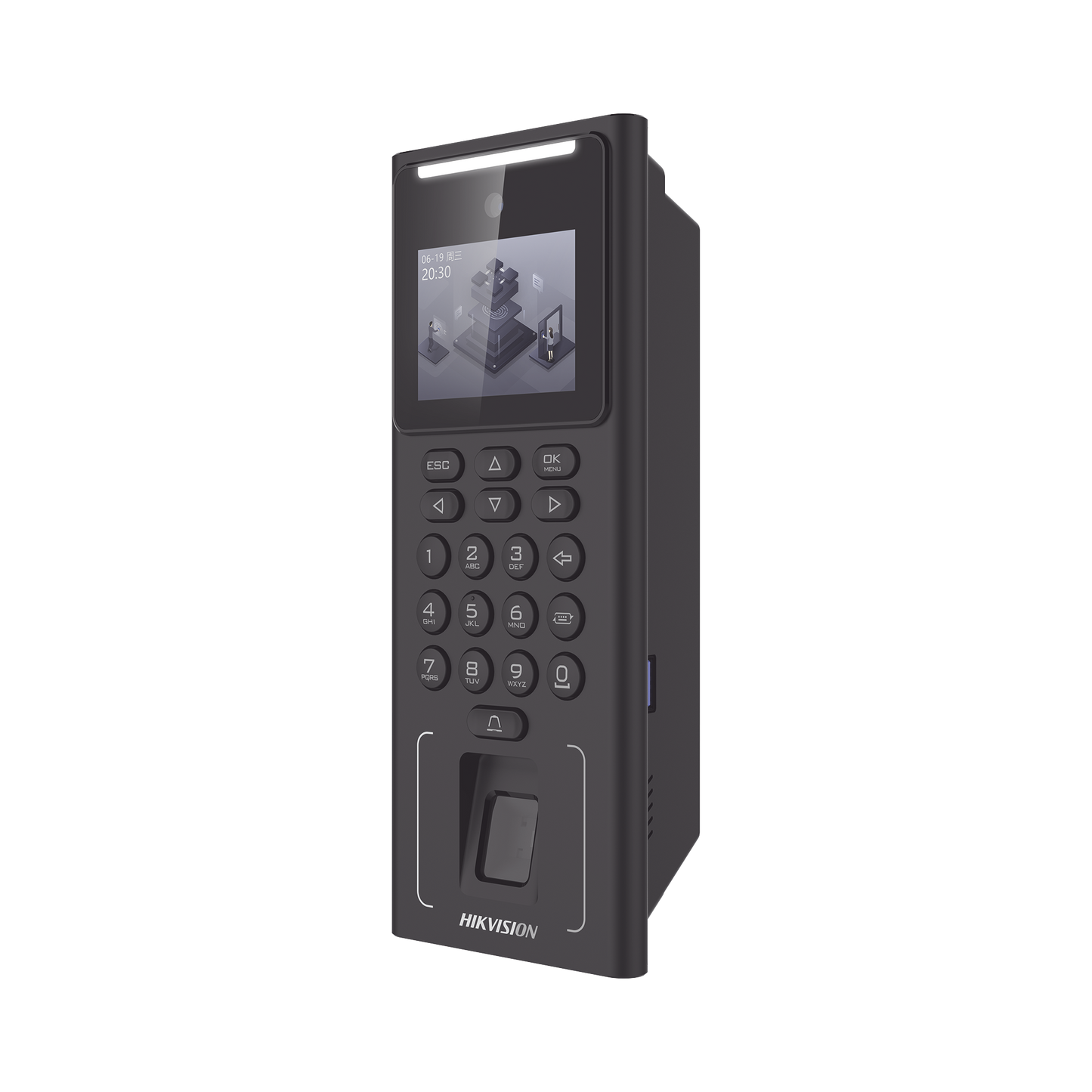 Terminal Facial Min Moe WiFi con Batería de Respaldo / Administrable por Smartphone o Nube /  Acceso y Asistencia / 500 Rostros y Lector de Tarjetas PROX EM / 3,000 Huellas / 3,000 Tarjetas / HIK-IA