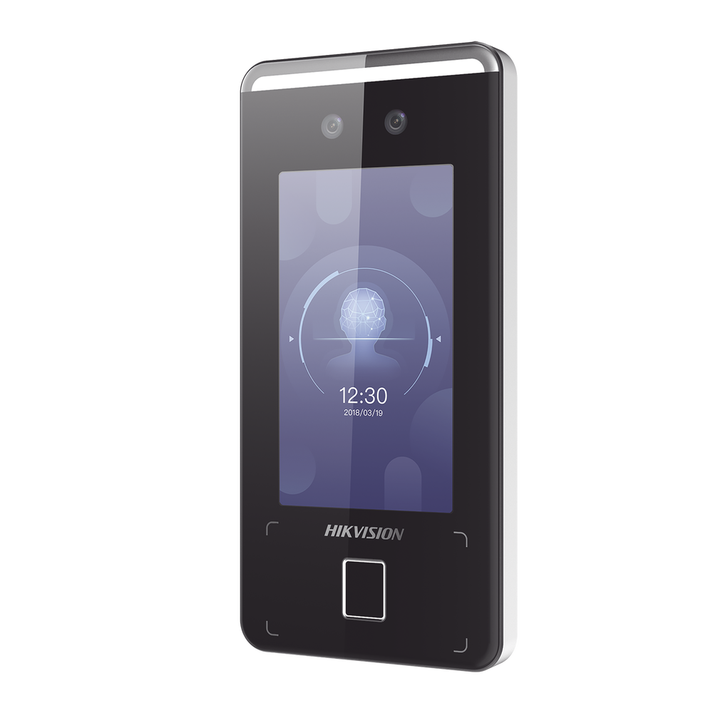 Terminal Min Moe WiFi de Reconocimiento Facial ULTRA RÁPIDO (Exterior IP65) / Hasta 1.5 mts en lectura / Soporta P2P Hik-Connect / 3,000 Usuarios /QR y Videoportero (ambientes de bajo ruido) / HIK-IA