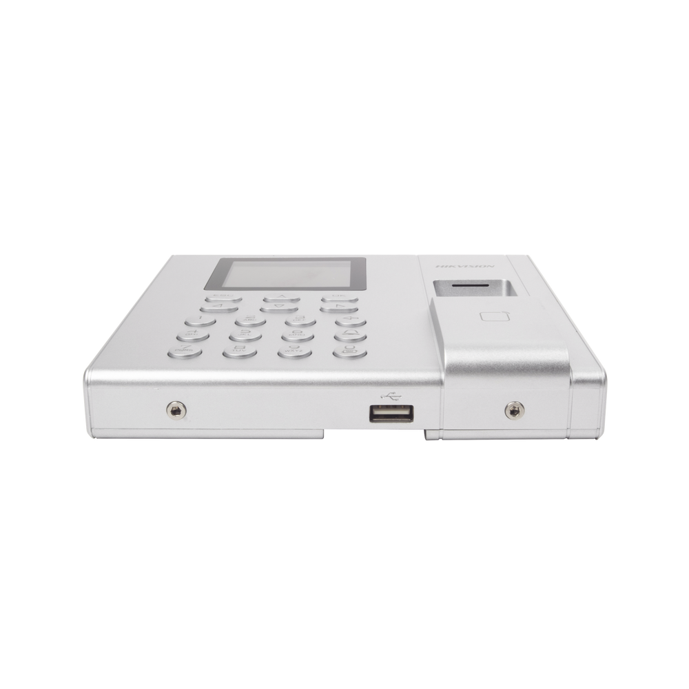 Terminal de Control de Acceso y Asistencia compatible con APP Hik-Connect (P2P) / Lectura de Huella y de Tarjetas EM / Soporta hasta 1000 Huellas / Relevador para Chapa / Software iVMS4200