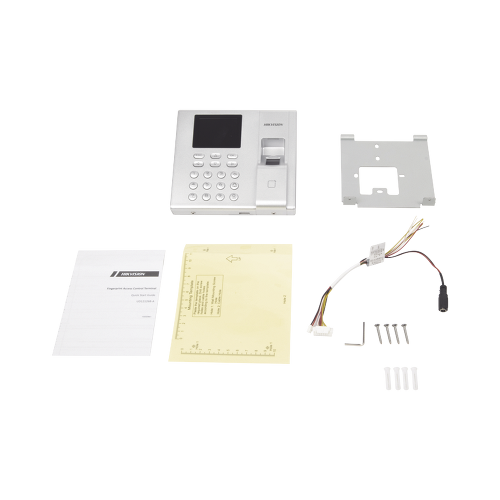 Terminal de Control de Acceso y Asistencia compatible con APP Hik-Connect (P2P) / Lectura de Huella y de Tarjetas EM / Soporta hasta 1000 Huellas / Relevador para Chapa / Software iVMS4200