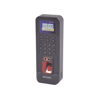 Biométrico WiFi de Acceso y Asistencia Compatible con APP Hik-Connect (P2P) / Soporta Biometrico Esclavo RS-485 / Lectura de Huella y Tarjetas EM / TCP/IP / 150,000 Eventos / Relevador para Chapa y Reportes de Asistencia