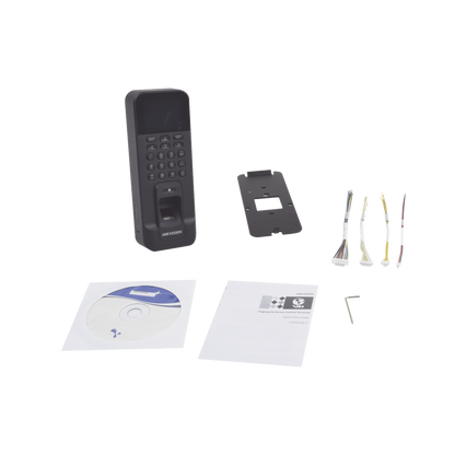 Biométrico WiFi de Acceso y Asistencia Compatible con APP Hik-Connect (P2P) / Soporta Biometrico Esclavo RS-485 / Lectura de Huella y Tarjetas EM / TCP/IP / 150,000 Eventos / Relevador para Chapa y Reportes de Asistencia