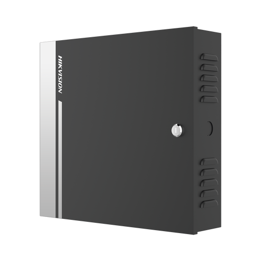 Controlador de Acceso para 1 Puerta y 2 Lectores Wiegand o RS485 / Incluye Gabinete y Fuente de Alimentación 12Vcc/8A / Soporta Batería de Respaldo /  Wiegand y RS-485 / 10,000 Tarjetas