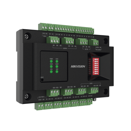 Expansor de 2 Puertas para Paneles de Control de Acceso DS-K27 Series / Comunicación RS-485 / 4 Entradas y 2 Salidas Auxiliares
