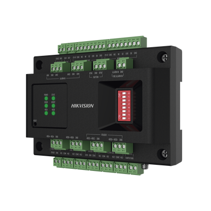 Expansor de 2 Puertas para Paneles de Control de Acceso DS-K27 Series / Comunicación RS-485 / 4 Entradas y 2 Salidas Auxiliares