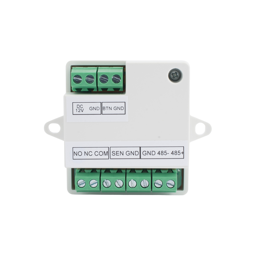 Módulo Seguro para Instalaciones SEGURAS en Controles de Acceso HIKVISION / Compatible con Biometricos Faciales Min Moe / Conexión RS-485  /  Soporta Botón de Salida y Chapa