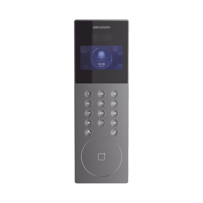 Videoportero IP Multiapartamento con Reconocimiento Facial / Llamada a App HikConnect (requiere monitor) / Protección IP65 / Apertura por Rostro, Tarjeta o App