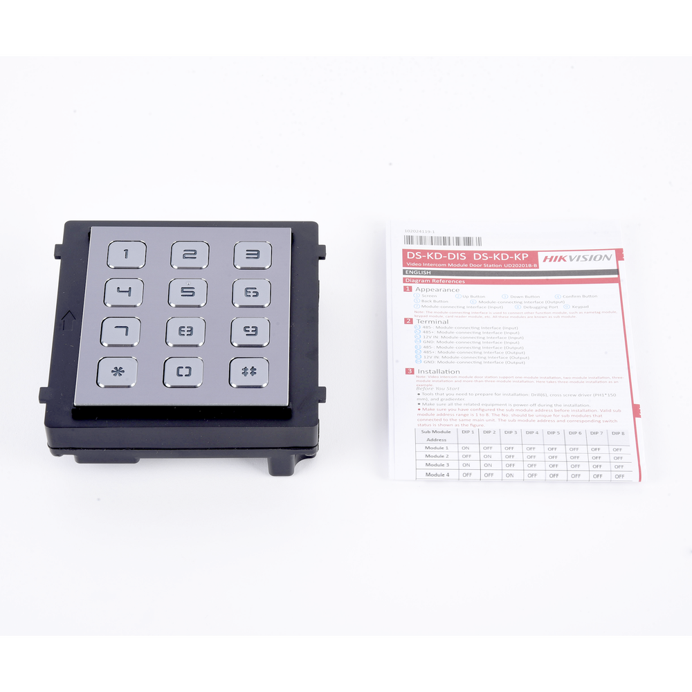 Módulo de Teclado para Frente de Calle  Modular / Desbloqueo de Puerta Mediante Código / Llamada a monitor.