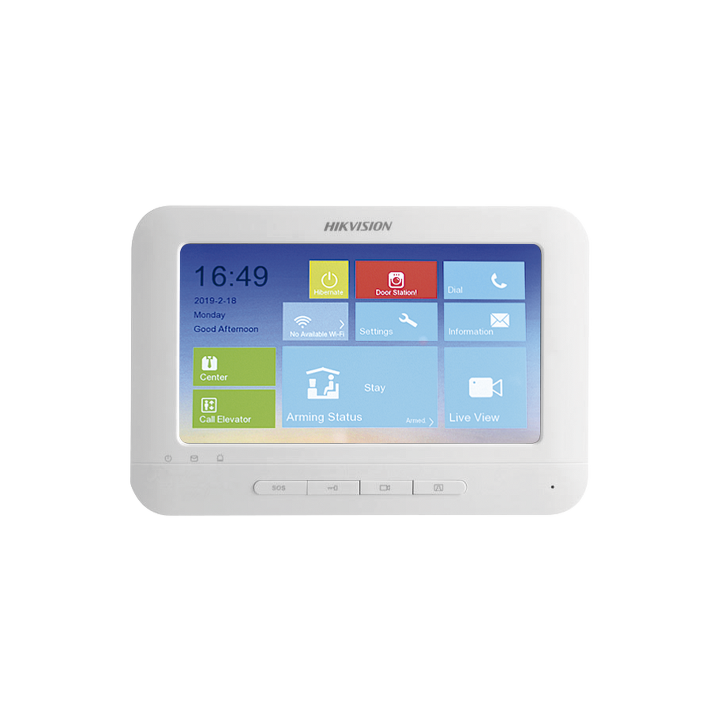 Monitor IP Touch Screen 7'' para Videoportero IP / Soporta P2P / WiFi / Vídeo en Vivo / Audio de Dos Vías / Apertura Remota / Llamadas entre Monitores