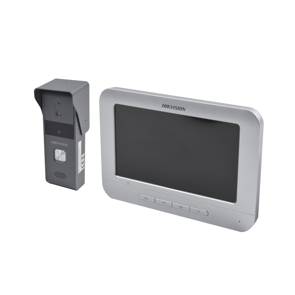 Kit de Videoportero Analógico con Pantalla LCD a Color de 7" / Frente de Calle para Exterior IP65 / Salida de Relevador
