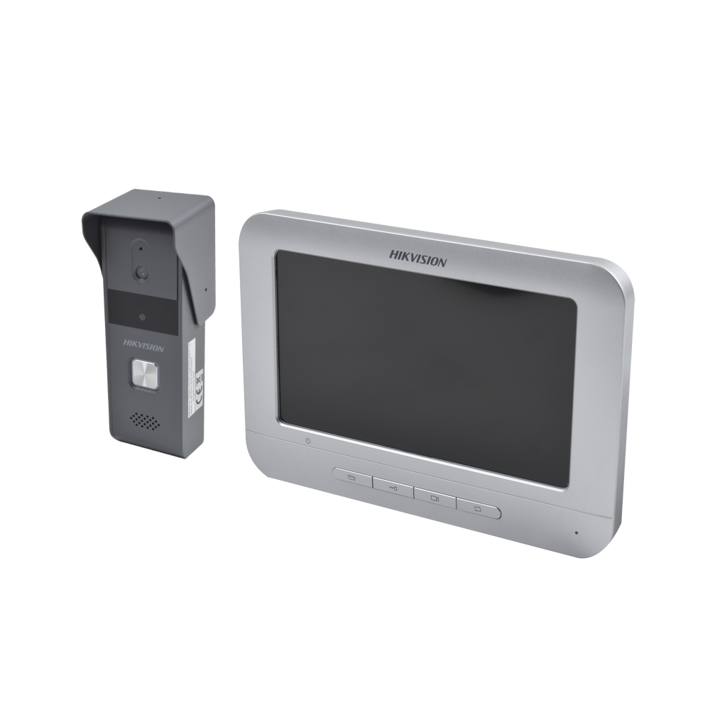 Kit de Videoportero Analógico con Pantalla LCD a Color de 7" / Frente de Calle para Exterior IP65 / Salida de Relevador