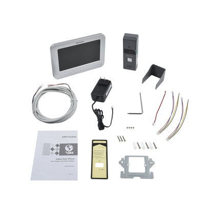 Kit de Videoportero Analógico con Pantalla LCD a Color de 7" / Frente de Calle para Exterior IP65 / Salida de Relevador
