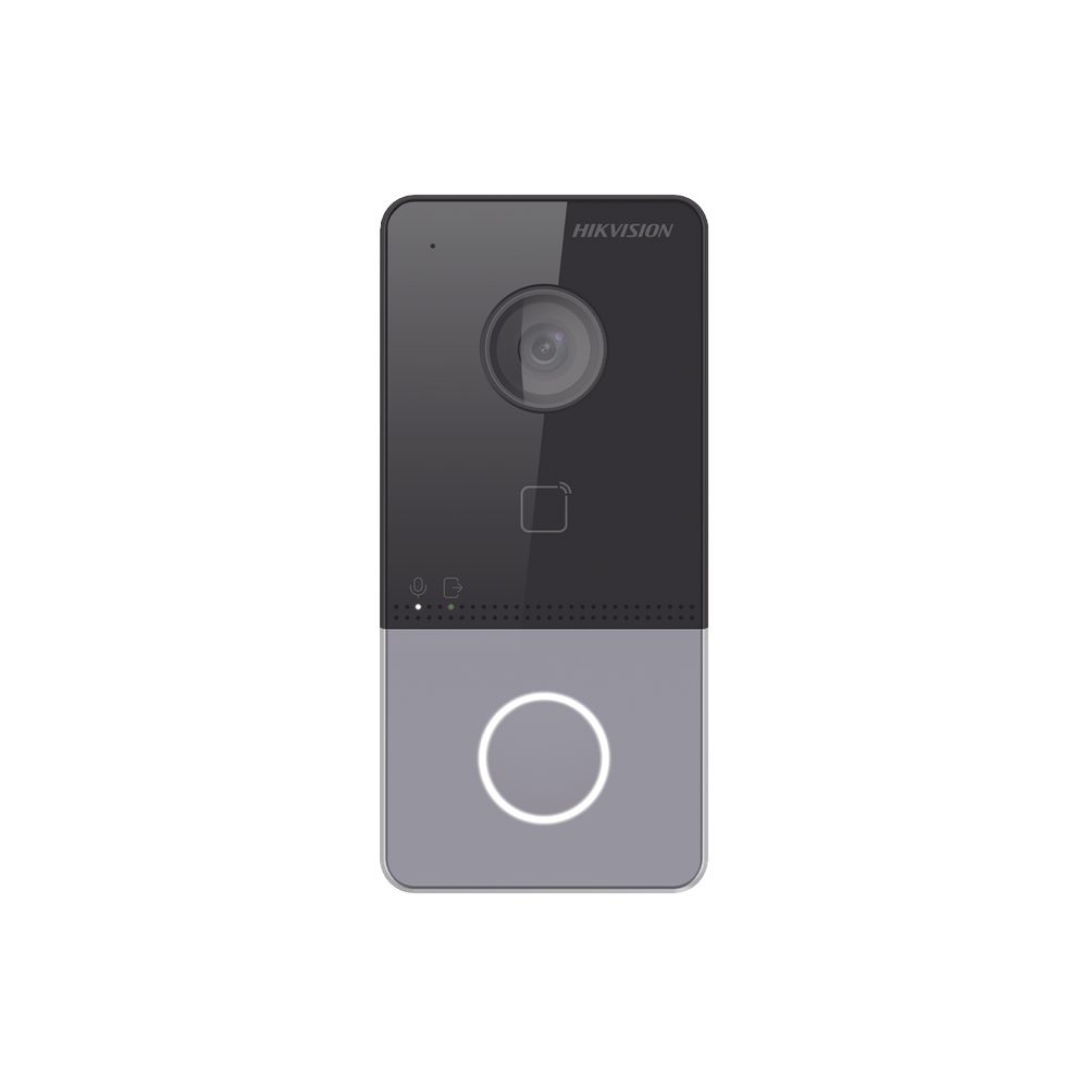 Videoportero IP 2 Megapixel / PoE Estandar / IP65  / Apertura desde Hik-connect / Soporta 1 Departamento y Hasta 6 Monitores / Soporta Tarjetas Mifare / 1 Salida Relay