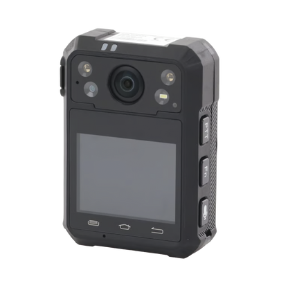 Body Camera Portátil / Grabación a 1920 × 1080p / Pantalla Frontal 1.77" TFT / Conexión Remota 4G / WiFi / GPS / Fotos de Hasta 40 Megapixel / IP68 / H.265 / 128 GB de Almacenamiento / Microfono Integrado