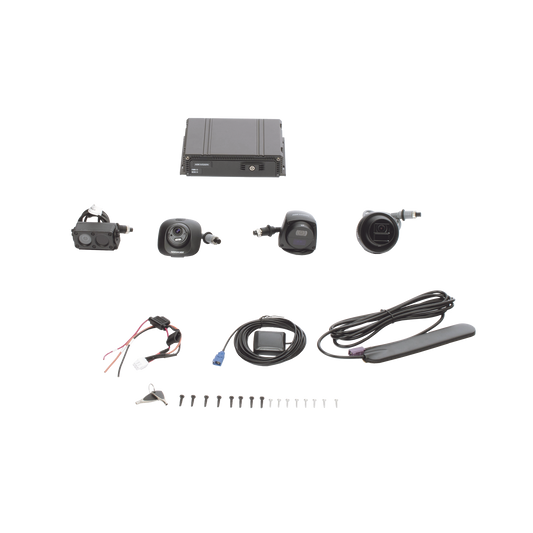 Kit DVR Móvil 1080P / Incluye 4 Cámaras TURBOHD / Soporta 4G / GPS / Soporta Memoria SD
