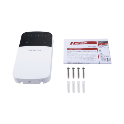 Teclado de LEDs / Cableado / 8 Zonas / Compatible con Panel Hibrido Hikvision DS-PHA64-W4P y DS-PHA64-W4P2